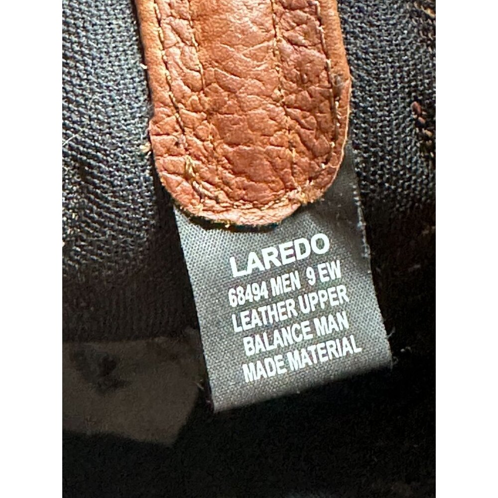 Laredo Saw Mill Boots 12" Shaft Mens Size 9EW Cowboy Western Brown Briar 68494 - Picture 7 of 7